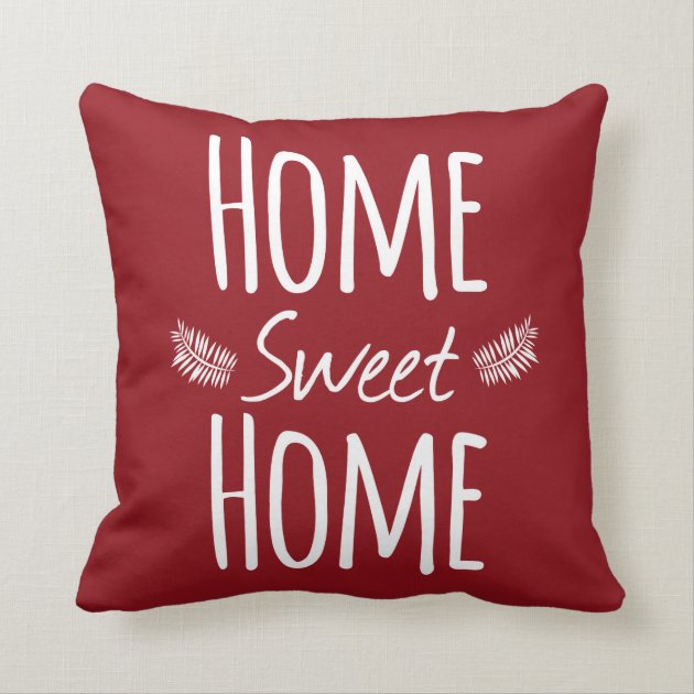 Home Sweet Home Typography Pillow