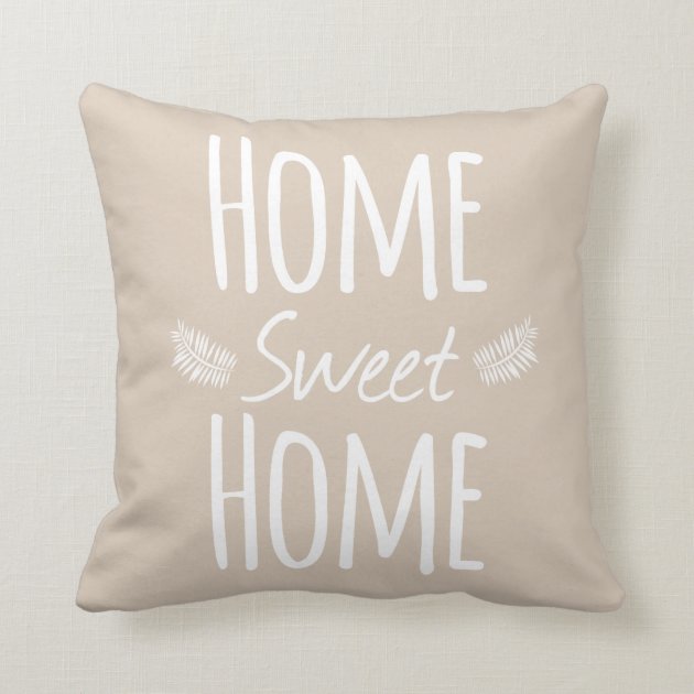 Home Sweet Home Typography Pillow