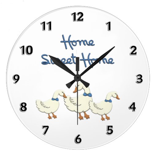 Home Sweet Home Wall Clocks Zazzle