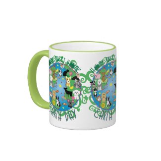 Home Sweet Home Whimsical Earth with Animals Mug mug