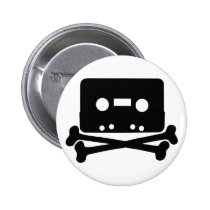 Home Taping Skull Logo Button buttons