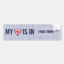 Home Town Heart Bumper Stickers