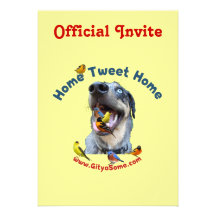 Home Tweet Home Bird Dog Custom Invitations