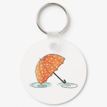 Homeberries Umbrella in Puddles keychains by homeberries Homeberries Umbrella in Puddles keychains