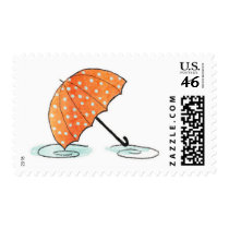 Homeberries Umbrella in Puddles postage