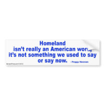 Homeland Bumper Sticker