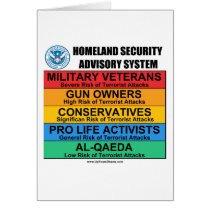 Homeland Security Advisory Greeting Card