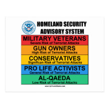 Homeland Security Advisory Postcards