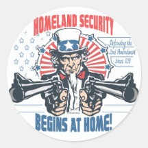 Homeland Security Begins with 2nd Amendment Sticker