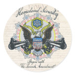 Homeland Security Gun-Toting Eagle Gear Sticker