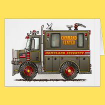 Homeland Security Truck Greeting Card cards