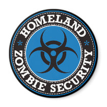 Homeland Zombie Security - Blue B magnets by visualnewbie Homeland Zombie Security - Blue B magnets