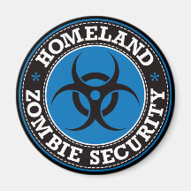 Homeland Zombie Security - Blue B Refrigerator Magnets
