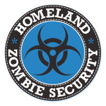 Homeland Zombie Security - Blue B stickers by visualnewbie Homeland Zombie Security - Blue B stickers