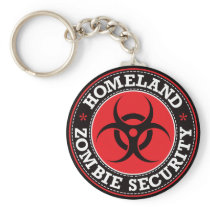 Homeland Zombie Security - Red B Key Chains