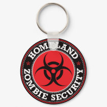 Homeland Zombie Security - Red B keychains by visualnewbie Homeland Zombie Security - Red B keychains