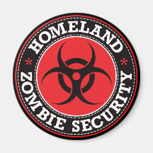 Homeland Zombie Security - Red B Magnet