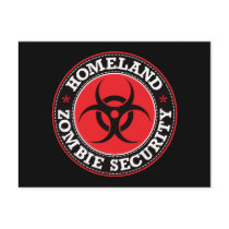 Homeland Zombie Security - Red B postcards