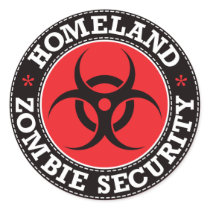 Homeland Zombie Security - Red B stickers
