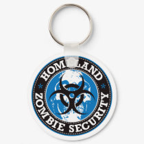 Homeland Zombie Security Skull - Blue keychains by visualnewbie Homeland Zombie Security Skull - Blue keychains