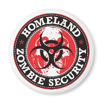 Homeland Zombie Security Skull - Red magnets by visualnewbie Homeland Zombie Security Skull - Red magnets