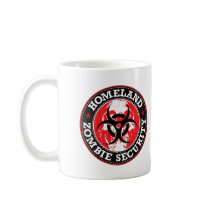 Homeland Zombie Security Skull - Red Coffee Mugs