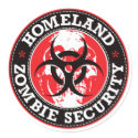 Homeland Zombie Security Skull - Red stickers by visualnewbie Homeland Zombie Security Skull - Red stickers