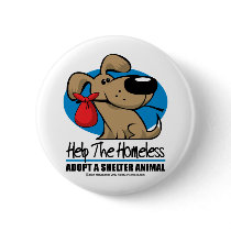 Homeless Pet Pinback Button