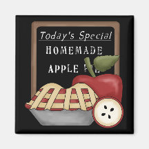 Homemade Apple Pie Fridge Magnets