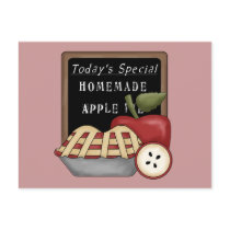 Homemade Apple Pie Recipe Card Post Cards