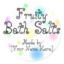 Homemade Bath Salts Customizable Labels stickers