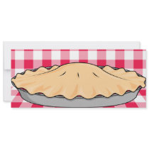 homemade cherry pie on checkered background custom announcement