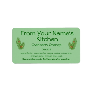 Homemade Christmas Preserves Food Labels Pine