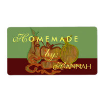 Homemade custom harvest personalized shipping labels