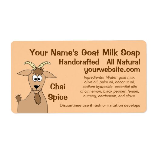 Homemade Goat Milk Soap Labels Design Template Zazzle