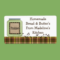Homemade Pickles (Customize) labels