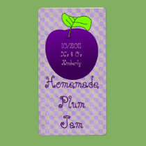 Homemade Plum Jam labels