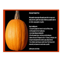 Homemade Pumpkin Puree Recipe Postcard