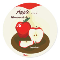 Homemade Red Apple label stickers by HomegrownLove Homemade Red Apple label stickers