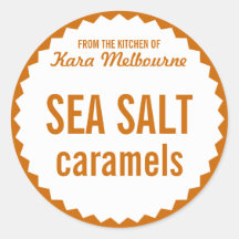 Homemade Sea Salt Caramel Label Template Sticker
