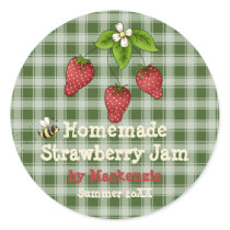 Homemade Strawberry Jam Round Sticker