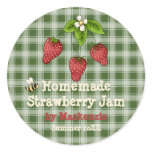 Homemade Strawberry Jam Round Sticker Homemade Strawberry Jam Round Sticker