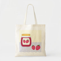 Homemade Strawberry Jam Tote Bag