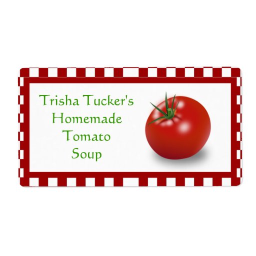 Homemade Tomato Soup Label Zazzle