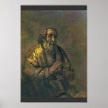 Homer. By Rembrandt Van Rijn  (Best Quality) Print