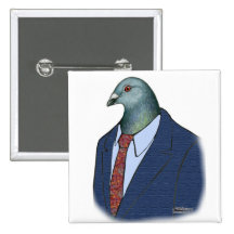 Homer Suit Pinback Buttons