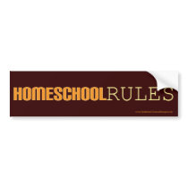 Homeschool bumper sticker: Homeschool Rules bumper stickers