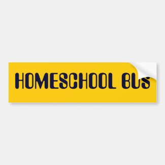 HOMESCHOOL BUS bumper sticker Car Bumper Sticker