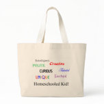 homeschool kid 2 canvas bags