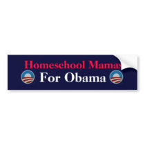 Homeschool Mamas  For Obama Bumper Sticker